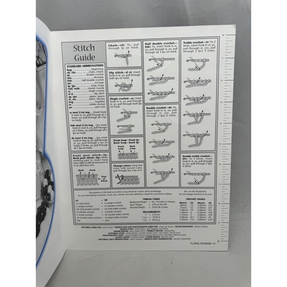 Crochet Floral Edgings Annies Attic Pattern Booklet 871921 Thread - Picture 5 of 5